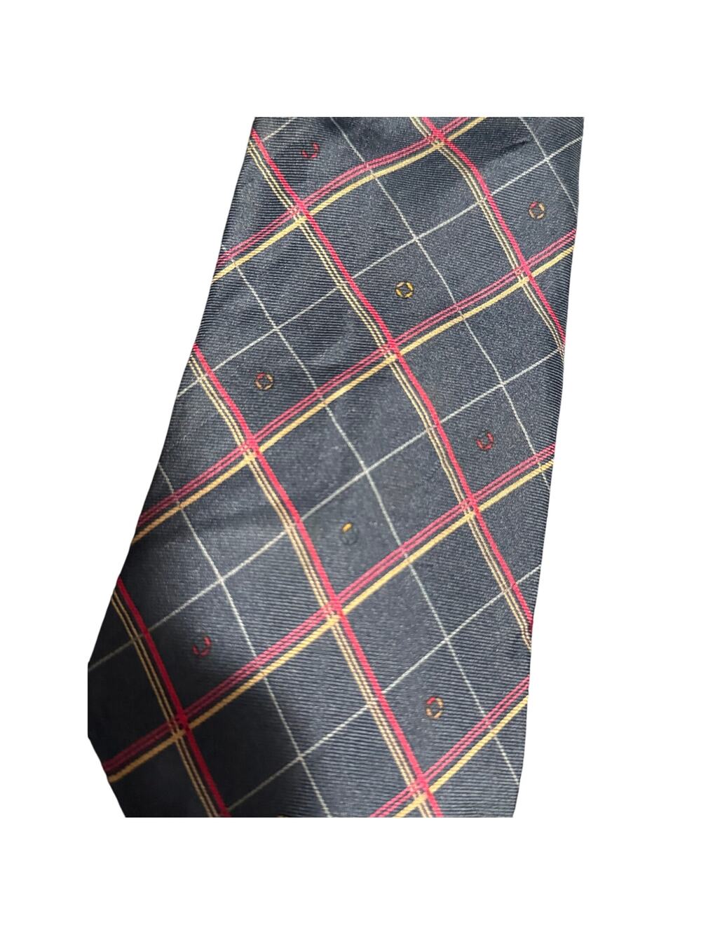 Vintage Robert Stewart Men's Blue and Red Necktie